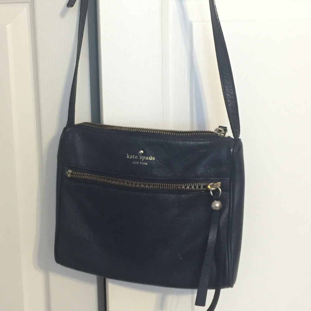 Kate Spade Navy Crossbody Purse Pebble Leather